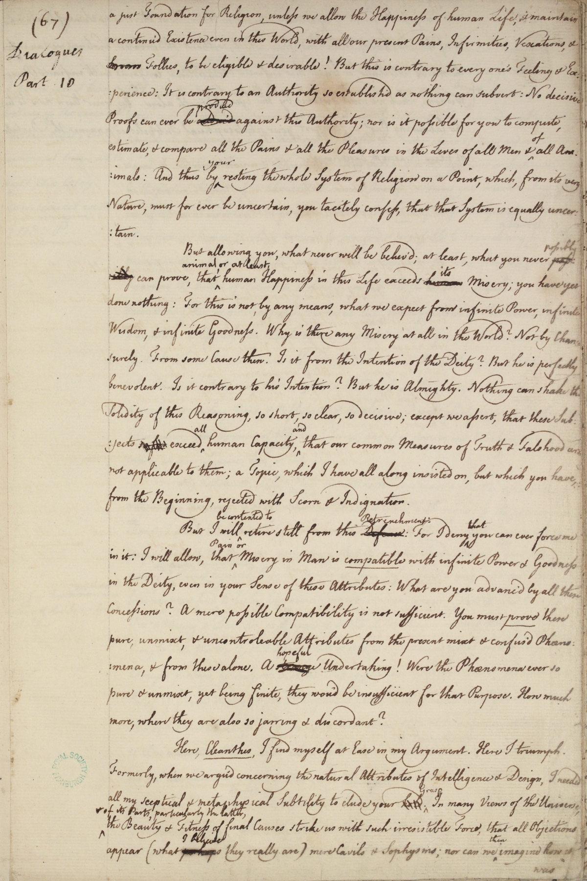 image of manuscript page 67