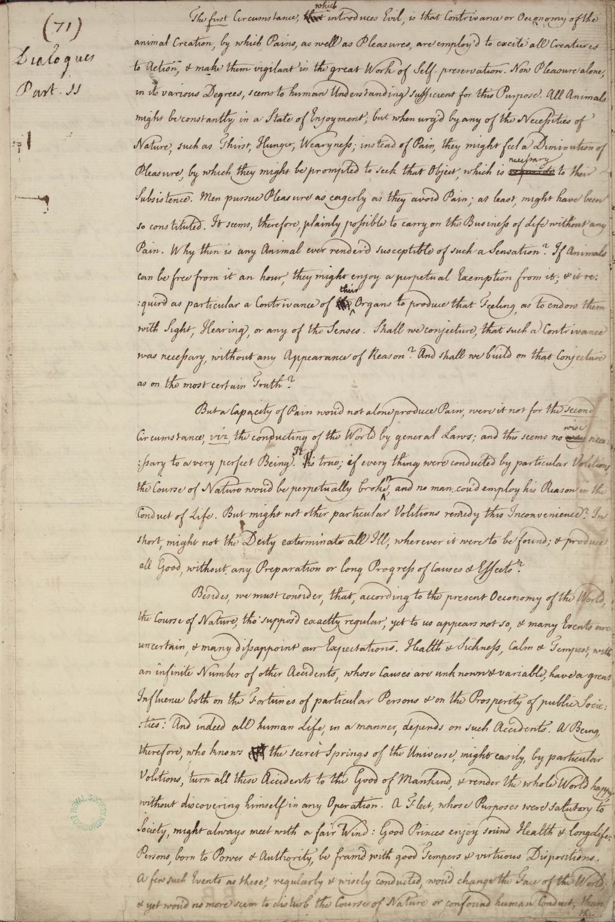 image of manuscript page 71