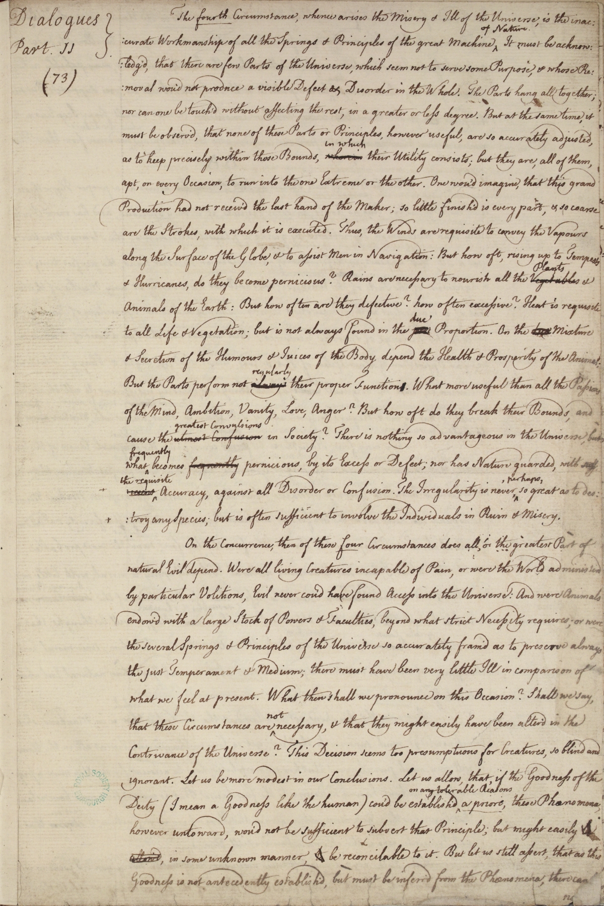 image of manuscript page 73