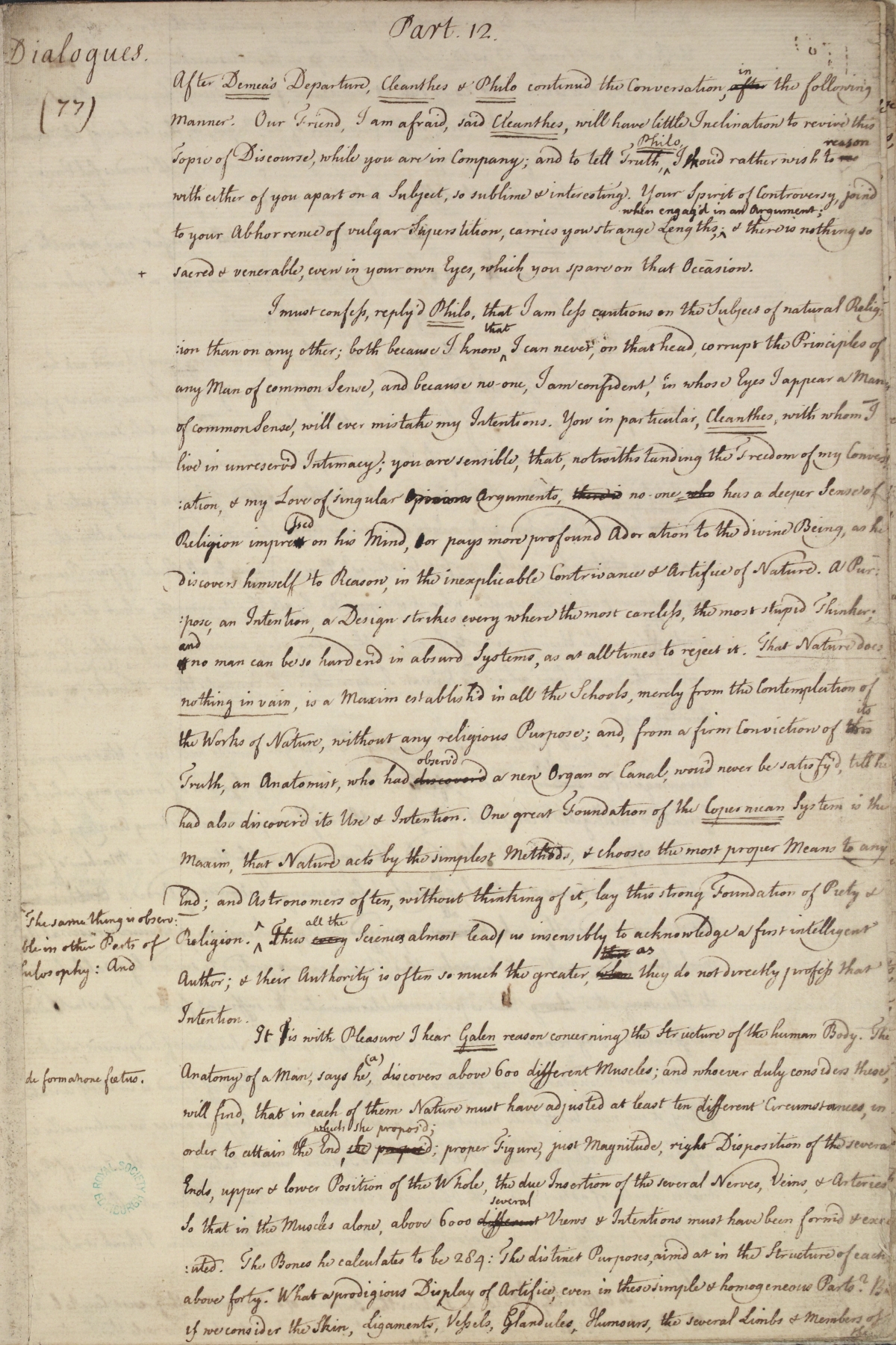 image of manuscript page 77