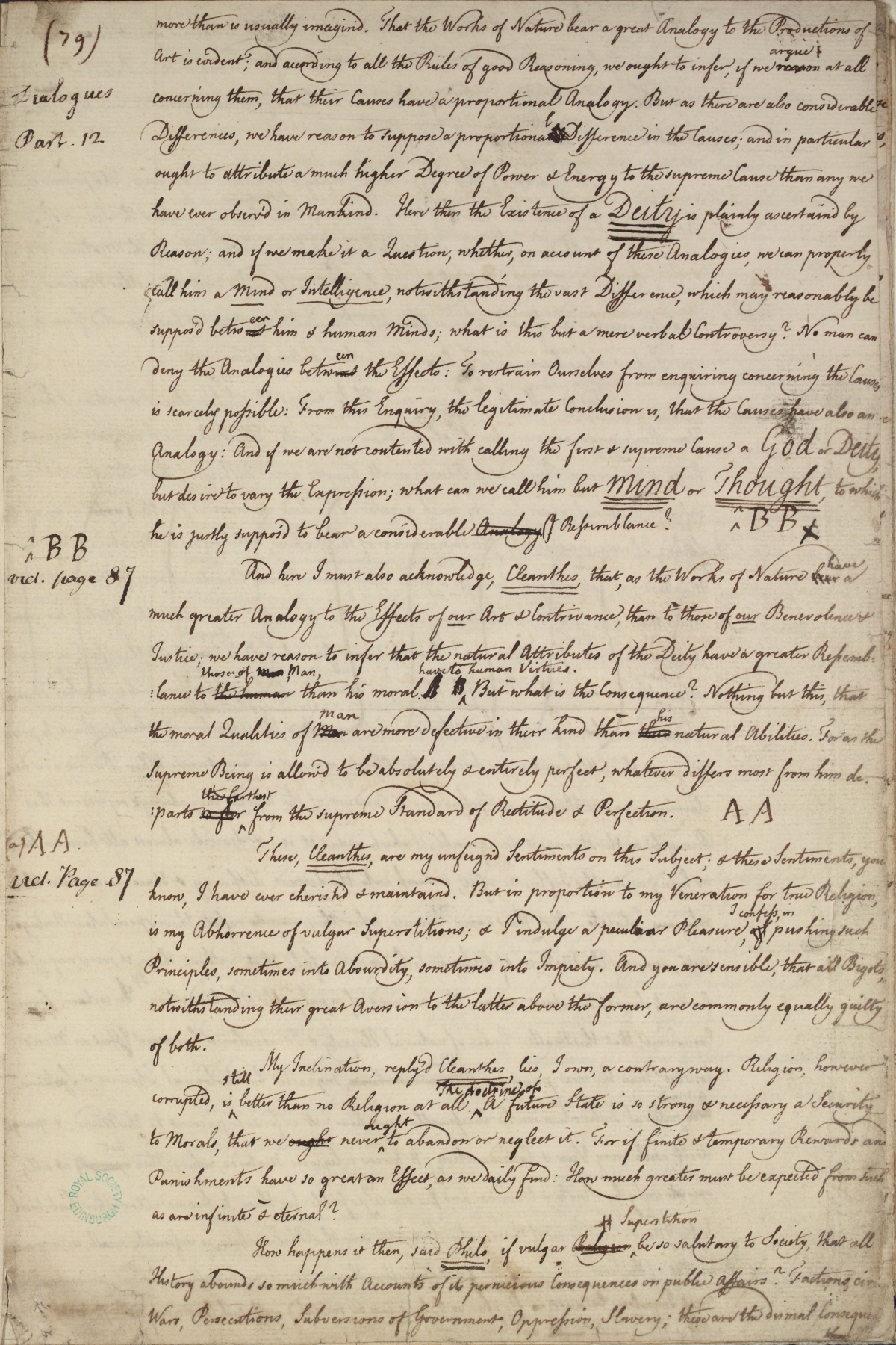 image of manuscript page 79