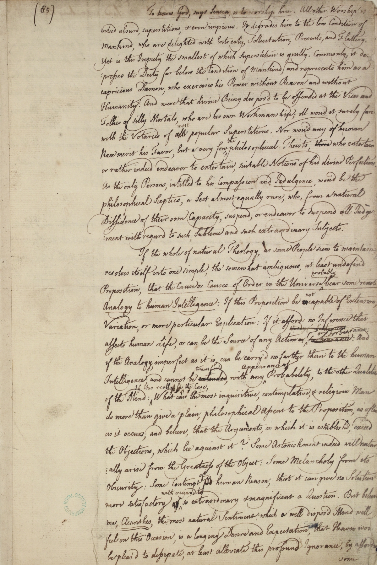 image of manuscript page 85