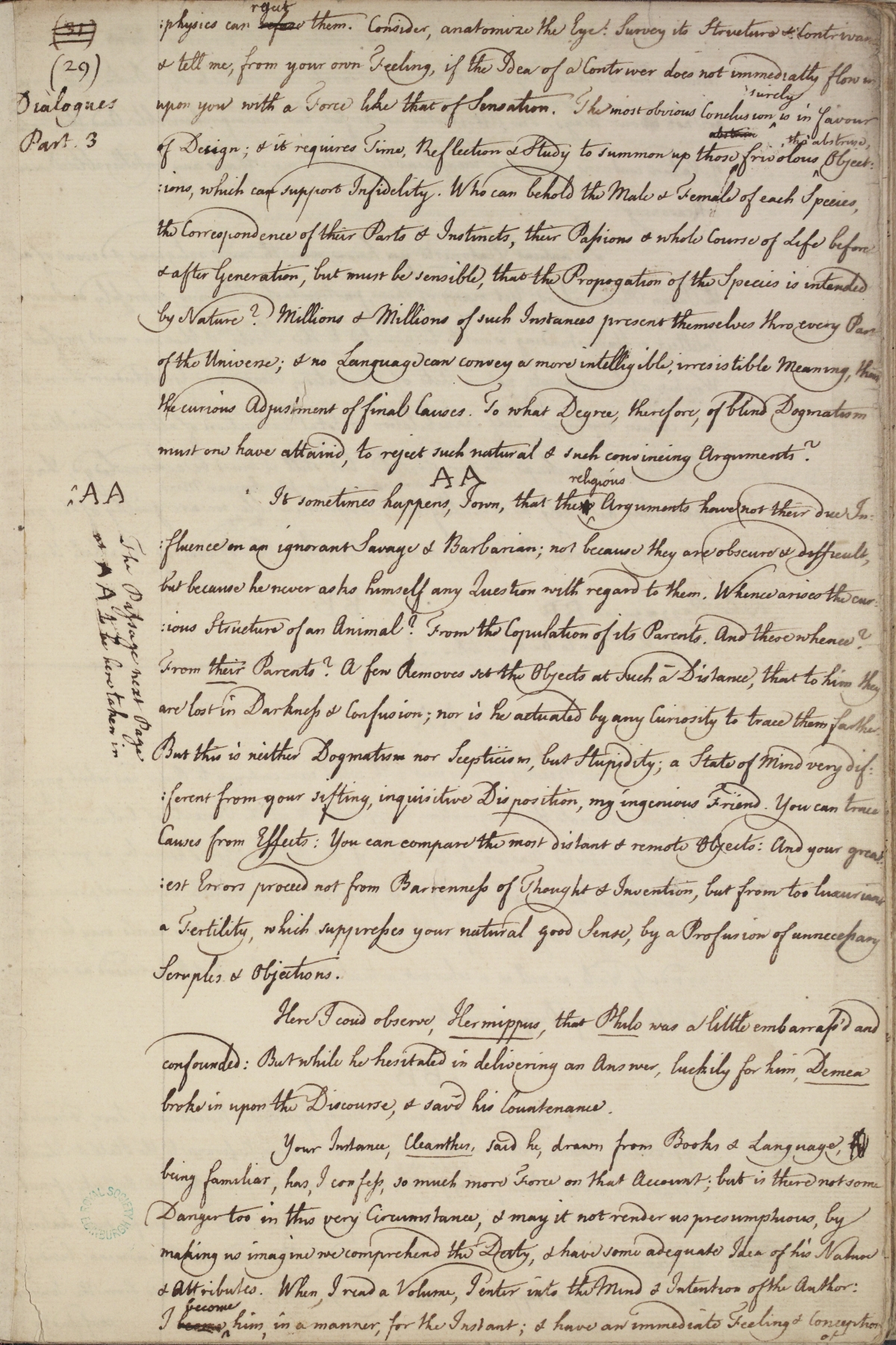 image of manuscript page 29