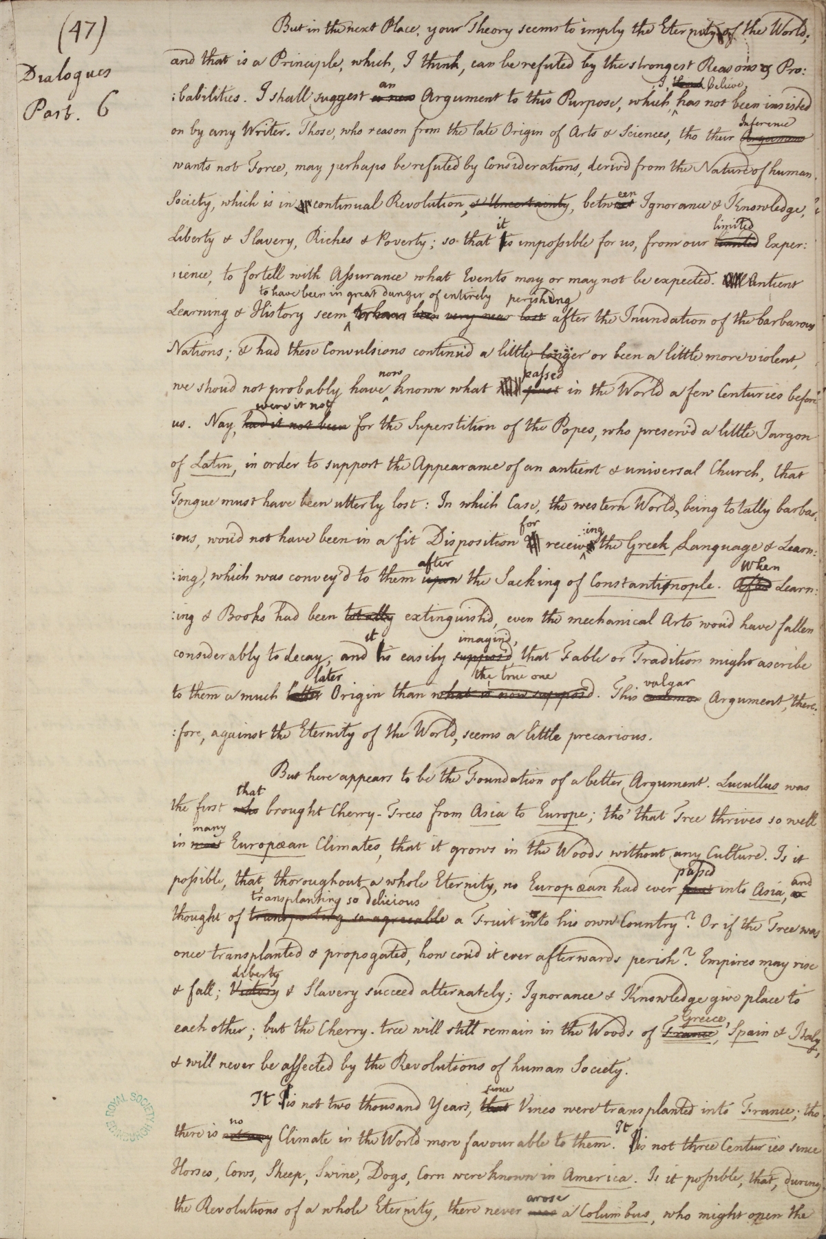 image of manuscript page 47
